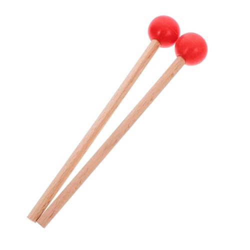 ibasenice 1 Paar Marimbaschlägel Percussion-Stick Musikinstrument Xylophon-Sticks Marimba-Sticks Mallet-trommelstöcke Schlägel Für Tenortrommeln Xylophon-trommelstöcke Rot Buchenholz von ibasenice