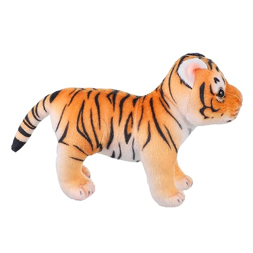 ibasenice 1 STK Simulation Tiger Spielzeugkatze Wiedergeborene Babypuppen Echte Babypuppen Roboter Glattes Tigerspielzeug Dekoratives Tigerspielzeug Gefülltes Tigerspielzeug Tuch von ibasenice