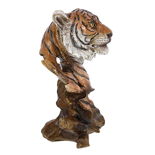 ibasenice 1 STK Tigerkopfverzierung Feng-Shui-Statue 2022 Sternzeichen Tierfigur Tierdekor Heimische Tierverzierung Feng Shui Tierverzierung Feng-Shui-Tier Süßes Tiermodell Tigermodell Harz von ibasenice