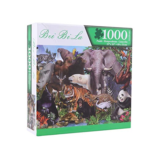 ibasenice 1 Satz 1000 Stück Puzzle spaß The Animal schenken einschlaflicht tierwesen geschengutsein Tiere rätseln die bescherung die Gabe puzzeluntelage Rätsel von ibasenice