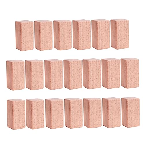 ibasenice 1 Satz 20St gemometrischer Holzblock Spielzeug für Kinder kinderspielzeug игрушки для девочек Toy for The Teachers holzstücke Toys for Boys Buchengranulatblock Holzwürfel Hölzern von ibasenice