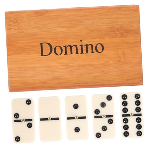 ibasenice 1 Satz Alte Domino- Dominosteine Domino-Halter Klassisches Brettspiel Domino-spielsteine Domino-brettspiele Domino-Spielzeug Für Den Haushalt Domino-bausteine Bambus von ibasenice