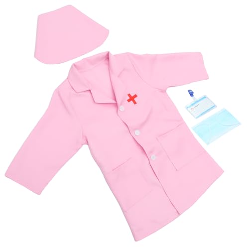 ibasenice Kinder Arzt Kostüm Jungen und Mädchen Verkleidung Jungen Mädchen Outfit Hut und Jungen und Mädchen Partykleidung von ibasenice