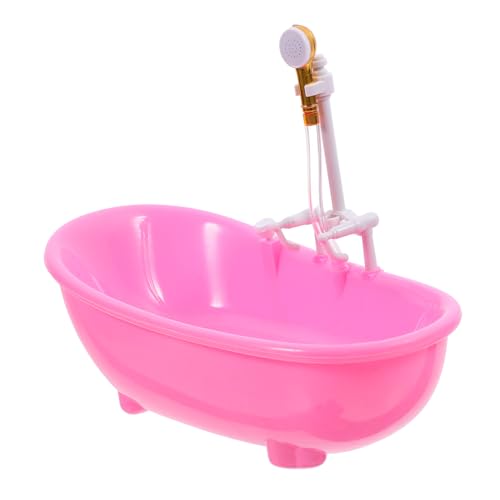 ibasenice 1 Satz Badezimmerspielzeug Simulationsbadewanne Mini-badewanne Minibadewanne Für Puppe Puppenhaus Badewanne 1 12 Maßstab Puppenschwimmbad Miniatur-badezimmerartikel Rosa Abs von ibasenice