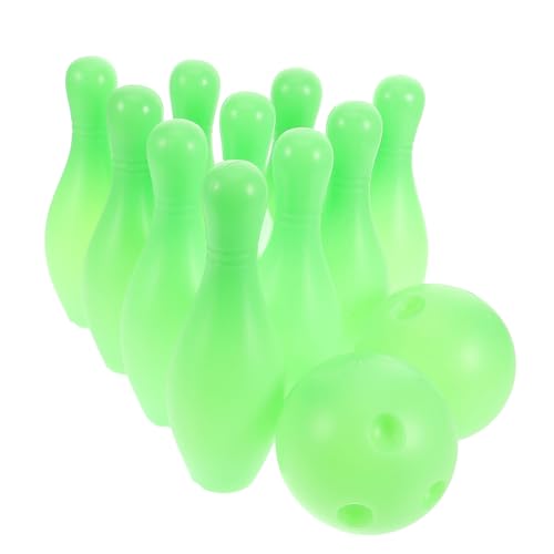 ibasenice 1 Satz Bowling-Set für Kinder Spielzeug für Kinder Bowlingspiele für Kinder drinnen Bowling-Spielzeug Indoor-Spiele Bowlingzubehör Mini-Bowling-Tischspiel Sport Light Green von ibasenice