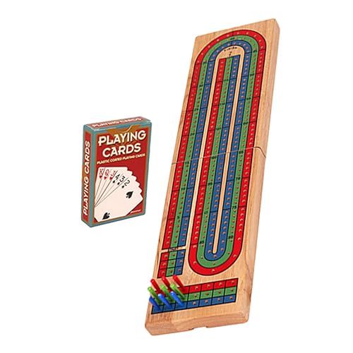 ibasenice 1 Satz Brettspiel Versorgung Tisch-Cribbage-Board Krippenbrett Für Den Tisch Schachbrett Krippenbrett Mit Karten Und Stiften Cribbage Board Lustig Lustiges Cribbage-Board Hölzern von ibasenice