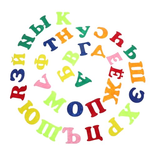 ibasenice 1 Set Russische Alphabet Wandsticker Aus Filz Selbstklebende Buchstaben Für Vorschule Und Kindergarten Zur Dekoration des Klassenraums Weiche Ungiftige Stoffbuchstaben Für von ibasenice