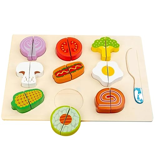 ibasenice 1 Satz Cecilia kinderküche Kitchen Fantasiespielzeug Lernspielzeug Spaß Obstspielzeug aus Holz Cartoon - Obst - Spielzeugnahrung vor , Spiel zu hölzern von ibasenice