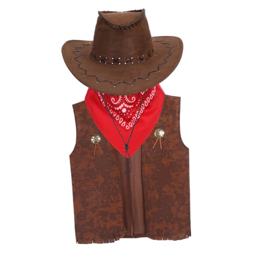 ibasenice 1 Satz Cowboy-Outfit für Kinder Cowboykostüm für Jungen Halloween-Cowboy-Kostüm Cowboy-West-Kinder Cowboy Verkleidung Kinder Cowboy-Accessoires für Kinder Cowboykostüm für Kinder von ibasenice