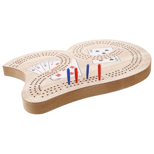 ibasenice 1 Satz Cribbage Solitaire reisespiel spielbrett Einzigartiges Brettspiel Zahlenförmiges Cribbage-Brettspiel Kribbage Karten Krippenbrett für Party Klassische Brettspiele hölzern von ibasenice