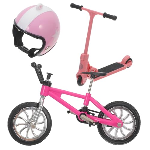 ibasenice 1 Satz Dekoration Für Rollerhelme Trainingsgeräte Für Den Heimgebrauch Puppenauto Quad Heimtrainer Mini Kindersitz Puppenhaus-fahrradmodell Puppenhaus-Roller Plastik von ibasenice