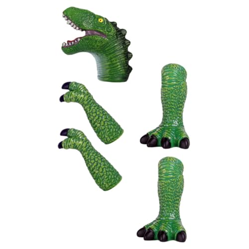 ibasenice 1 Satz Dinosaurier-handpuppenspielzeug Spielzeuge Fingerpuppenspielzeug Hand-fingerpuppen- Eltern-Kind- Tierische Fingerpuppen Für Vinyl Green von ibasenice