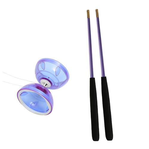 ibasenice 1 Satz Doppelköpfiges Diabolo für Kinder yoyos chinesisches jo jo für Kinder diabolo für Kinder jonglier klassisches Diabolo Professionelles Diabolo weiches Gummi Violett von ibasenice