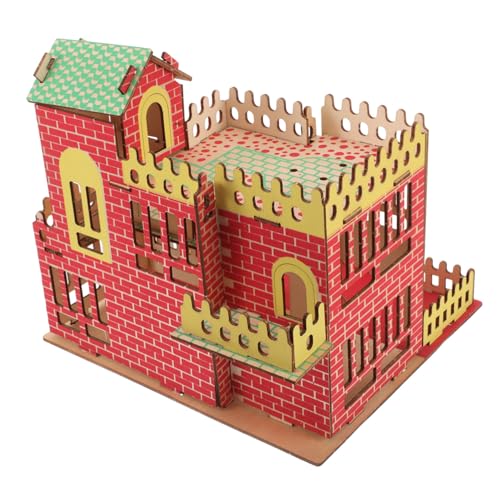 ibasenice 1 Satz Dreidimensionales Baupuzzle Spielzeug für Kinder bastelset für Kinder Architektonisches Spielzeug Puzzle-Bausatz aus Holz DIY-Konstruktionsspielzeug aus Holz hölzern von ibasenice