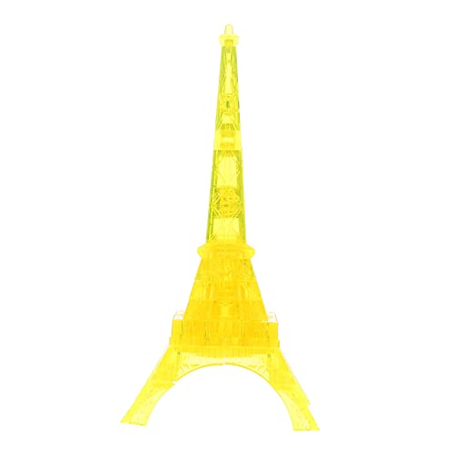 ibasenice 1 Satz Eiffelturm-Bausteine Intelligenz-Puzzle- Denksportaufgaben Rätsel interaktives Puzzle 3D-Kristallpuzzle 3D-Puzzle für Erwachsene Plastik Yellow von ibasenice