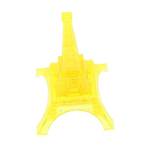 ibasenice 1 Satz Eiffelturm-bausteine Denksportaufgaben Rätsel Intelligenz-Puzzle- Dekoratives Kristallpuzzle 3D-kristallpuzzle Eiffelturm Rätsel Kristall-Puzzle Yellow Plastik von ibasenice