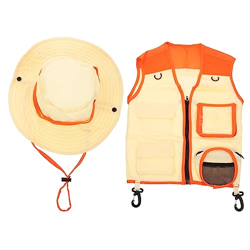 ibasenice 1 Satz Entdeckerkleidung Kostüm Kinder Kinderhüte Kinder Outdoor Spielzeug Kinder draußen Spielzeug Outdoor-Erkundungshut für Kinder Entdeckerhut für Kinder Polyester Orange von ibasenice