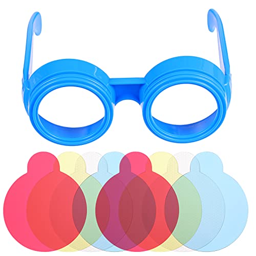 ibasenice 1 Satz Farbton Brille Für Bausatz Grundfarbenbrille Kleinkinder Mit DREI Primärfarbenbrillen Experimente Kleinkindspielzeug Blaulichtbrille Jungs Blue Plastik von ibasenice