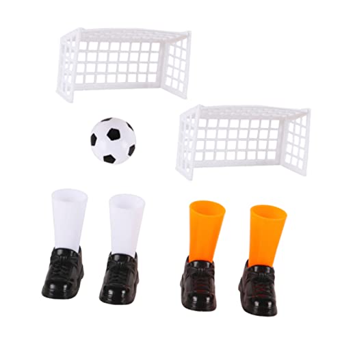 ibasenice 1 Satz Finger Fußball Fußball-Actionfiguren Fußballleibchen Fingerfußballspiel interaktives leuchtspielzeug interaktives Fußballspielzeug Desktop-Fußballspielzeug Plastik von ibasenice