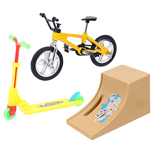 ibasenice Mini-Scooter-Set 1 Set Tragbares Fingerspielzeug Fahrrad Stabiler Kunststoff Aluminiumlegierung für Jungen und Mädchen Erwachsene von ibasenice