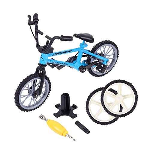 ibasenice 1 Satz Fingerrad Mini-MTB Minifiguren Miniaturen Miniatur-Fingerspielzeug Simulationsrad Spielzeug für Kinder kinderspielzeug Mini-Fingerbike Finger Fahrrad Aluminiumlegierung Blue von ibasenice