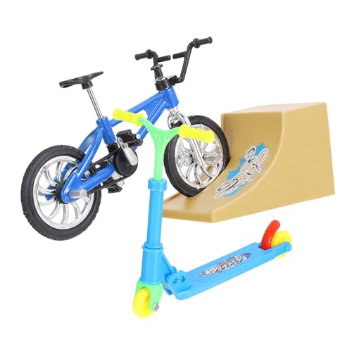 ibasenice 1 Satz Fingerrad Miniatur Roller für Mini-Board Finger-Skatepark 1 Brett für kinderspielzeug Fingersportspielzeug pädagogisches Fingerspielzeug Plastik Blue von ibasenice