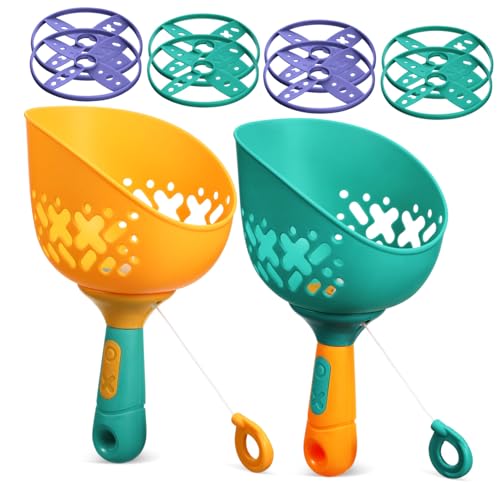 ibasenice 1 Satz Fliegende Untertasse Spielzeug Fangspiele Im Freien Outdoor-Spielzeug Flugscheibenspielzeug Für Kinder Flying Disc Launcher Spielzeug Fliegende Untertassenscheibe Abs von ibasenice