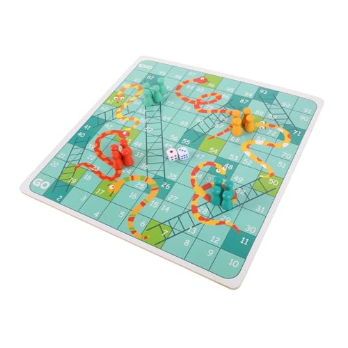 ibasenice 1 Satz Fliegendes Schlangenschach aus Holz Schachbrett Flugzeugschach Drafts-Brettspiel Kinder Schachspielzeug Holz Spielset Flugschach Spielzeug Schach für Anfänger Kinderschach von ibasenice