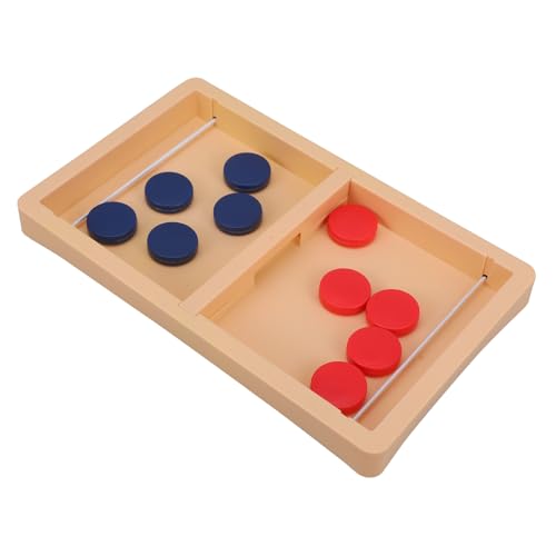 ibasenice 1 Satz Fußball Hüpfendes Schach Interaktives Schachspiel Desktop-schachspiel Lernspielzeug Für Brettspiel Schnelles Sling-Puck-Spiel Katapultschach Plastik Rot von ibasenice