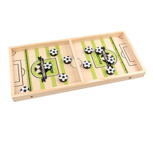 ibasenice 1 Satz Fußball Hüpfendes Schach Katapult-schachspielzeug Katapult-Schach-Spielzeug Lustiges Katapult-schachspiel Desktop-auswurf-schachspielzeug Auswurf-Schach-Spielzeug Hölzern von ibasenice