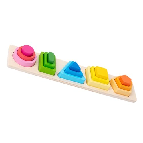 ibasenice 1 Satz Geometrie-Puzzle Spielsachen Spielzeuge Kinder Spielzeug Kinderspielzeug Magnetspielzeug Bausteine Jigköpfe Puzzlekarte Bauklötze Puzzlematte Magnet Spielzeug Colorful Holz von ibasenice