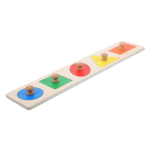 ibasenice 1 Satz Geometrische Tafeln Kinderpuzzle Steckpuzzle Kinderspielzeug Kleinkindspielzeug Puzzle Formen Spielzeug Für Kleinkinder Mädchen Kleinkind-Puzzle Kleinkind-rätsel Jeden Holz von ibasenice