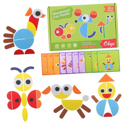 ibasenice Geometrisches Holzpuzzle Für Junge Mädchen Kreatives Montessori-Spielzeug Mit Bunten Formkarten Farben Und Formen Geeignet Für Vorschulkinder ibasenice Geometrisches Holzpuzzle Für Junge Mädchen Kreatives Montessori-Spielzeug Mit Bunten Formkarten Farben Und Formen Geeignet Für Vorschulkinder von ibasenice