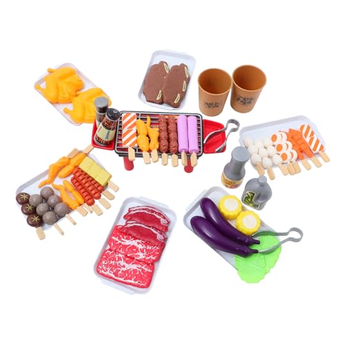 ibasenice 1 Satz Grillspielzeug familienspiele Rollenspiel BBQ Spielset spielhaus Kochspielzeug grillzange Kleinkind lustiges Kinderspielzeug Spielhaus für Abs von ibasenice