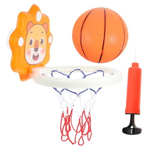 ibasenice 1 Satz Hängender Basketballständer Spiel Korb Reifen Schwimmbad Tür Cartoon-Basketball-Rahmen -Basketball-Rahmenmodell Jungen Wand-Basketballständer Plastik Orange von ibasenice