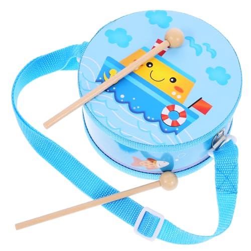 ibasenice 1 Satz Hüfttrommelspielzeug Für Kinder Musikspielzeug Musik-Trommel-Spielzeug Kleinkind Musikinstrumente Spielzeug Trommelspielzeug Für Babys Babyspielzeug Sky-Blue Holz von ibasenice