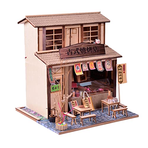 ibasenice 1 Satz Kabinenmodell winziges -Kit Puppenhaus Kinderpuzzle Miniatursachen Zubehör Rätsel Puzzle-Modell aus Holz Holzhaus-Puzzle-Set Brown von ibasenice