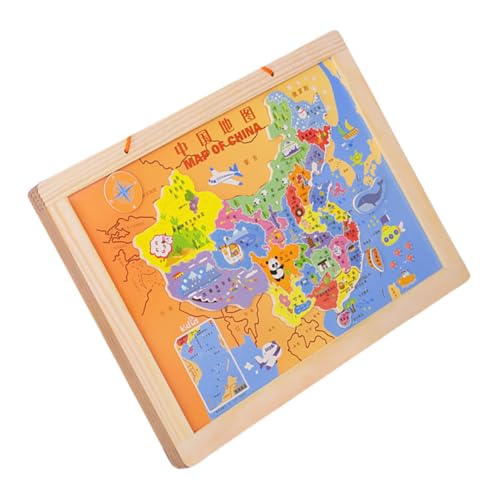 ibasenice 1 Satz Kartenrätsel Spielzeug Puzzlematte Kinder Lernen Rätsel Welträtsel Weltkarten-Puzzle Für Kinder Bringen Sie Kleinkindern Eine Weltkarte Bei Holzpuzzle Hölzern von ibasenice