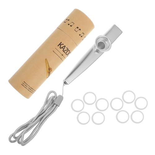 ibasenice 1 Satz Kazoo-Set Leistungs-Kazoo Kazoos Kazoo-Instrument elektrischer Kazoo Gitarren-Kazoo-Partner üben Kazoo Kazoo- zuverlässiger Kazoo Aluminiumlegierung Silver von ibasenice