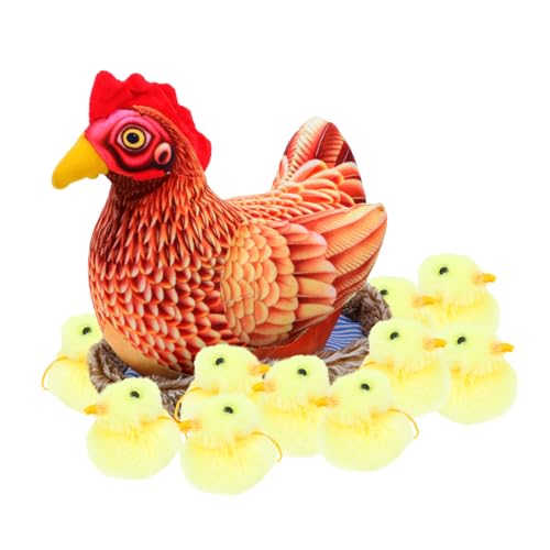 ibasenice 1 Satz Küken Plüschtier Für Kleinkinder Kuscheltiere Henne Puppenschmuck Zu Ostern De Porristas Frühling Ostern Huhn Dekoration Colorful Kurzer Plüsch von ibasenice