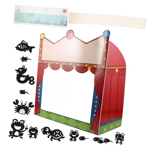 ibasenice 1 Satz Lehrmittel Für Schattenpuppen Puppentheater Für Kinder Handpuppe Kindermarktstand Puppenbausatz Selber Machen Spielzeug Zum Geschichtenerzählen Marionetten-kit Black Papier von ibasenice