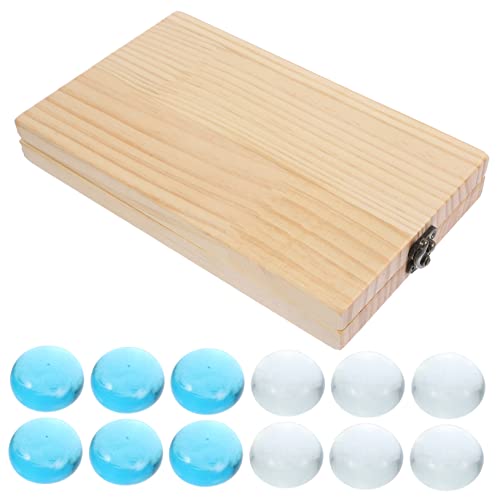 ibasenice 1 Satz Mankala Perlenspiel Aus Holz Mancala- Für Mancala-Spiel Für Mancala-perlen Tragbare Mancale Faltbare Mancala Aus Holz Mancala-brettspiel Glasperlen von ibasenice