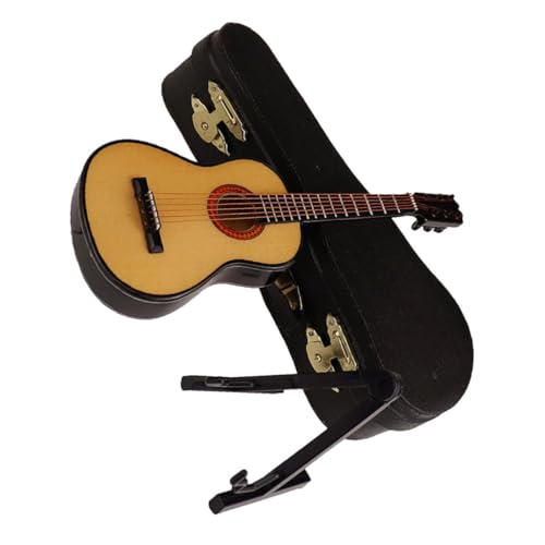 ibasenice 1 Satz Mini-Gitarrenmodell Puppenhauszubehör Puppe Musikinstrument Mini-Musikinstrument wohnungseinrichtung wohnungsdeko Miniatur-Musikinstrumente vorgeben, Gitarre zu Spielen Harz von ibasenice