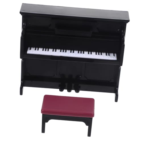 ibasenice 1 Satz Mini-Klavier Mini-hausdekoration Mini- -Musikinstrument Mini-Piano-Modell Mini-hausmöbel Puppenhausminiaturen Puppenhaus Zubehör Mini Miniatur-klaviermodell Black Plastik von ibasenice