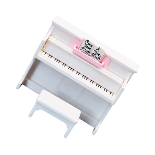 ibasenice 1 Satz Mini-Klavier-Ornament Puppen kinderpuppe Children Toys miniaturmöbel selber Machen Tastatur für dekoratives Klaviermodell Klavier Modell Plastik Weiß von ibasenice