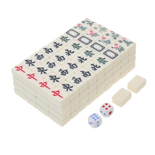 ibasenice 1 Satz Mini-Mahjong Gestell Outdoor-Mahjong Mahjong-Tisch automatisch Mahjong-Fliesen Mini Mahjong Spielset Reise-Mahjong tragbares Mahjong Reise Tischspiel Mahjong Melamin von ibasenice