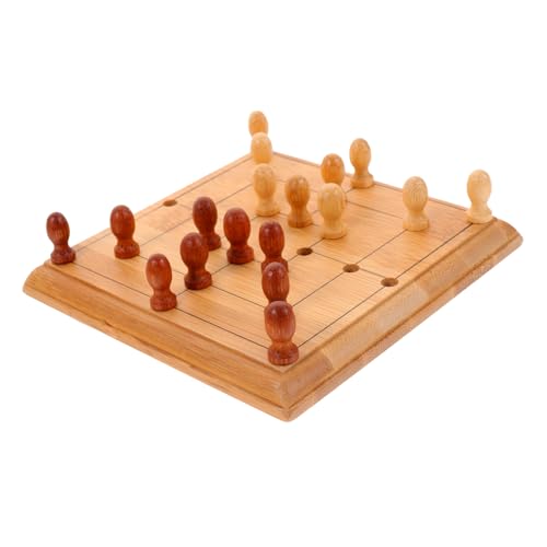 ibasenice 1 Satz Mini Schach schachspiel brettspiele Schach-Gedankenspiele Board Game boardgame kinderspielzeug Multifunktionsspiel Schach Desktop-Schachbrett- Bambus von ibasenice