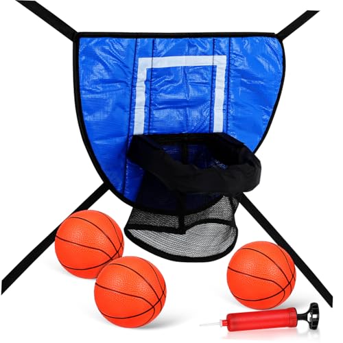 ibasenice 1 Satz Mini-Trampolin-Basketballkorb Trampolin für kleine Spielsachen Trampolin Basketballkorb Mini-Trampolin-Set Basketball-Party-Dekorationen Trampolin PVC von ibasenice