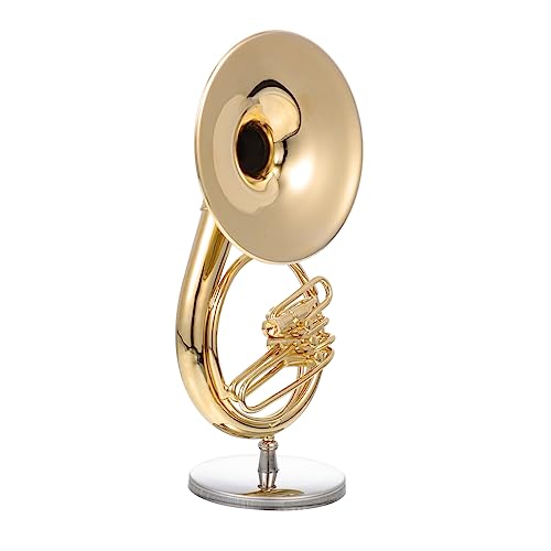 ibasenice 1 Satz Musikinstrumentenmodell Tuba Sousaphon Horn Deko Kupferner Bariton Filigranes Instrumentenmodell Simulationsinstrument Ornament 24 Karat Vergoldetes Kupfer Golden von ibasenice