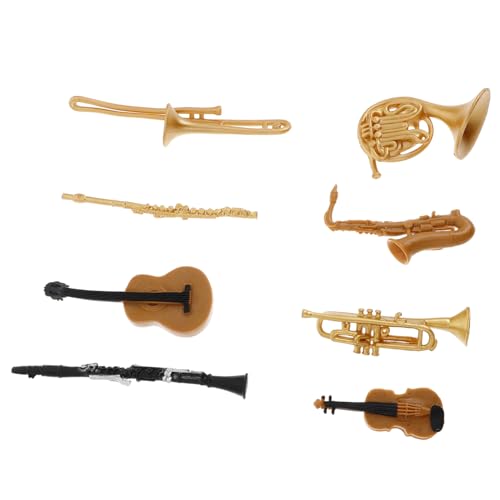 ibasenice 1 Satz Musikinstrumentenset Saxophon-tanzspielzeug Dekoratives Miniaturinstrument Miniaturinstrument Mini-Spielzeug Miniatur-flötenmodell Saxophon Spielzeug Plastik von ibasenice